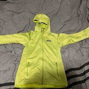 Patagonia Lime Green Hooded Jacketed